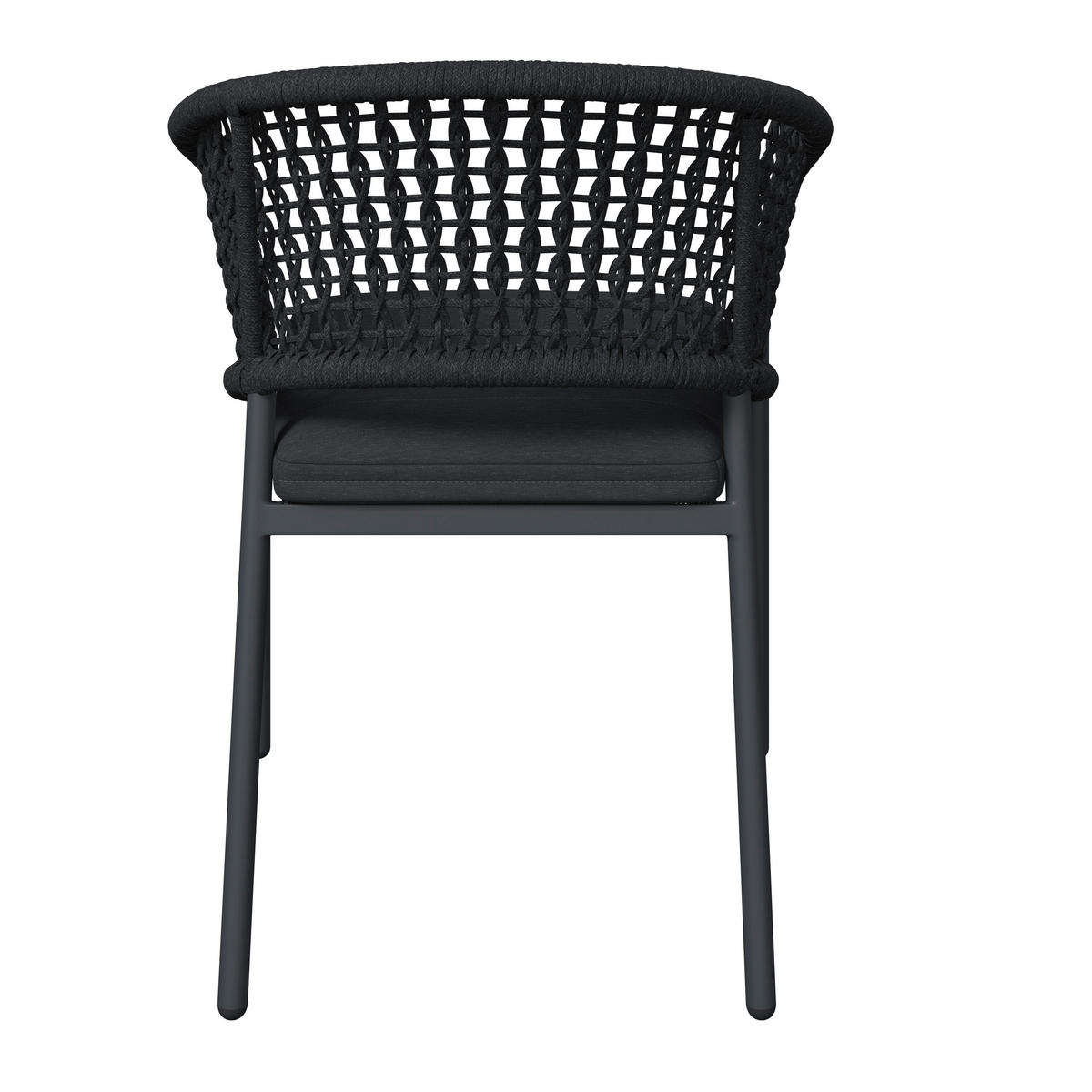 STAPELSESSEL in Metall, Textil Anthrazit, Dunkelgrau  - Dunkelgrau/Anthrazit, LIFESTYLE, Textil/Metall (58/79/62cm) - Amatio