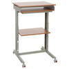 SCHREIBTISCH  in Grau, Buchefarben  - Buchefarben/Grau, Basics, Holzwerkstoff/Kunststoff (60/71,5-107,5/50cm) - MID.YOU