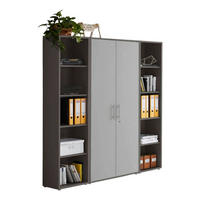 AKTENSCHRANK 172,6/185,6/33 cm  - Anthrazit/Hellgrau, MODERN, Holzwerkstoff (172,6/185,6/33cm) - MID.YOU