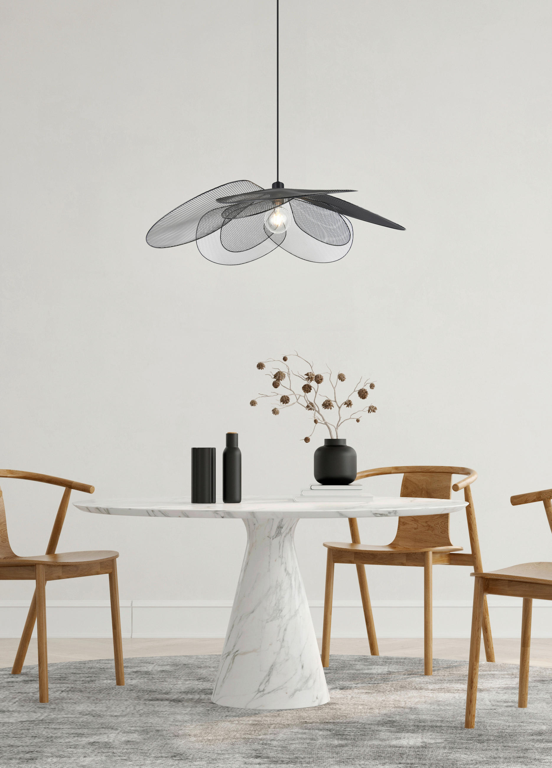 HÄNGELEUCHTE 87/150 cm    - Schwarz, Lifestyle, Metall (87/150cm)