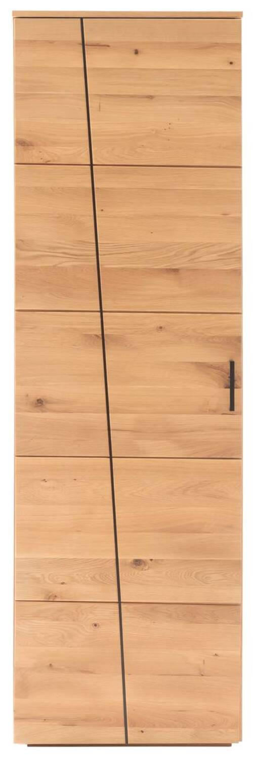 GARDEROBENSCHRANK in 60/198/40 cm - Eichefarben/Schwarz, Natur, Holz/Holzwerkstoff (60/198/40cm)