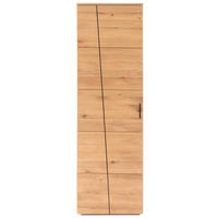 GARDEROBENSCHRANK  in 60/198/40 cm  - Eichefarben/Schwarz, Natur, Holz/Holzwerkstoff (60/198/40cm)