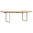 TISCHPLATTE      - Akaziefarben, Design, Holz (220/100/5cm) - Landscape