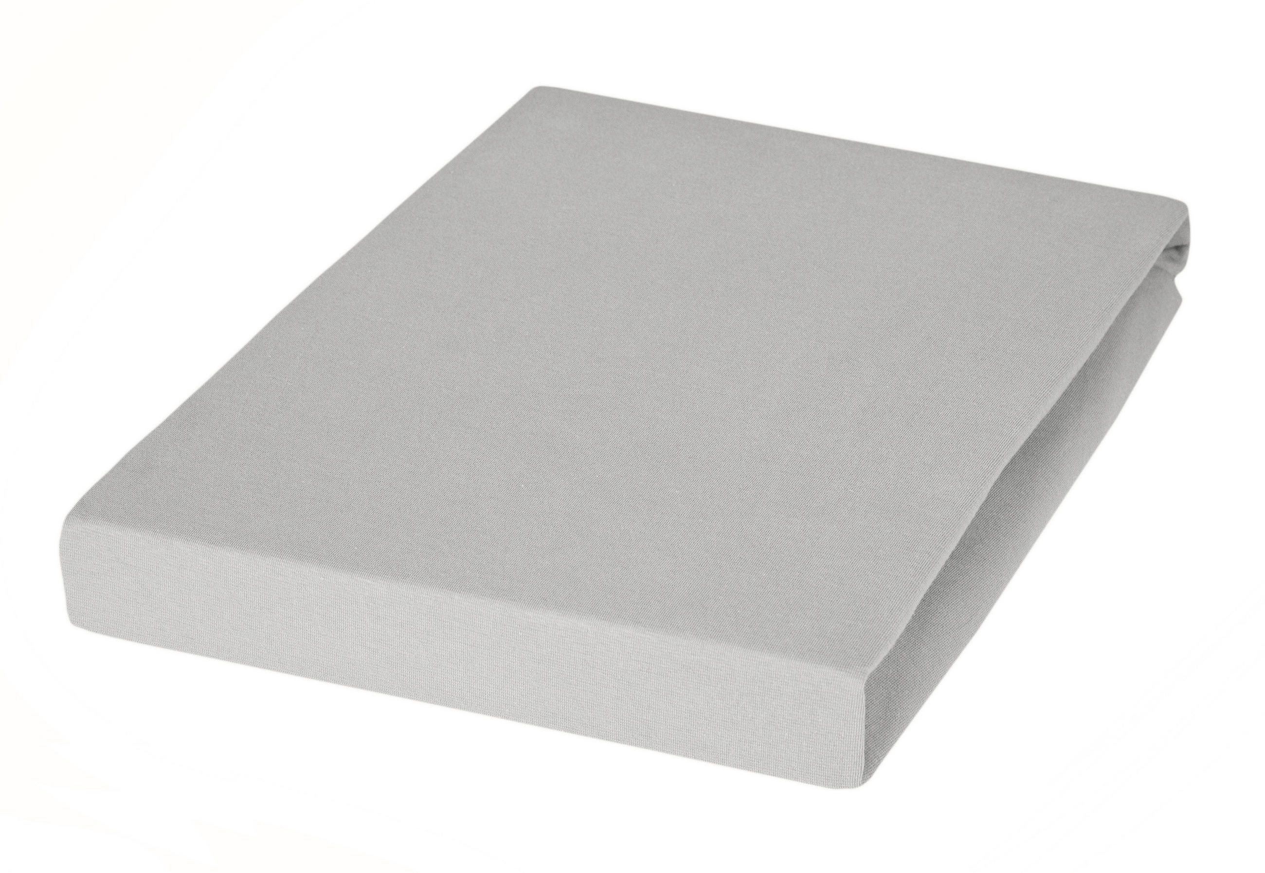 SPANNBETTTUCH Jersey  - Platinfarben, Basics, Textil (150/200cm) - Janine