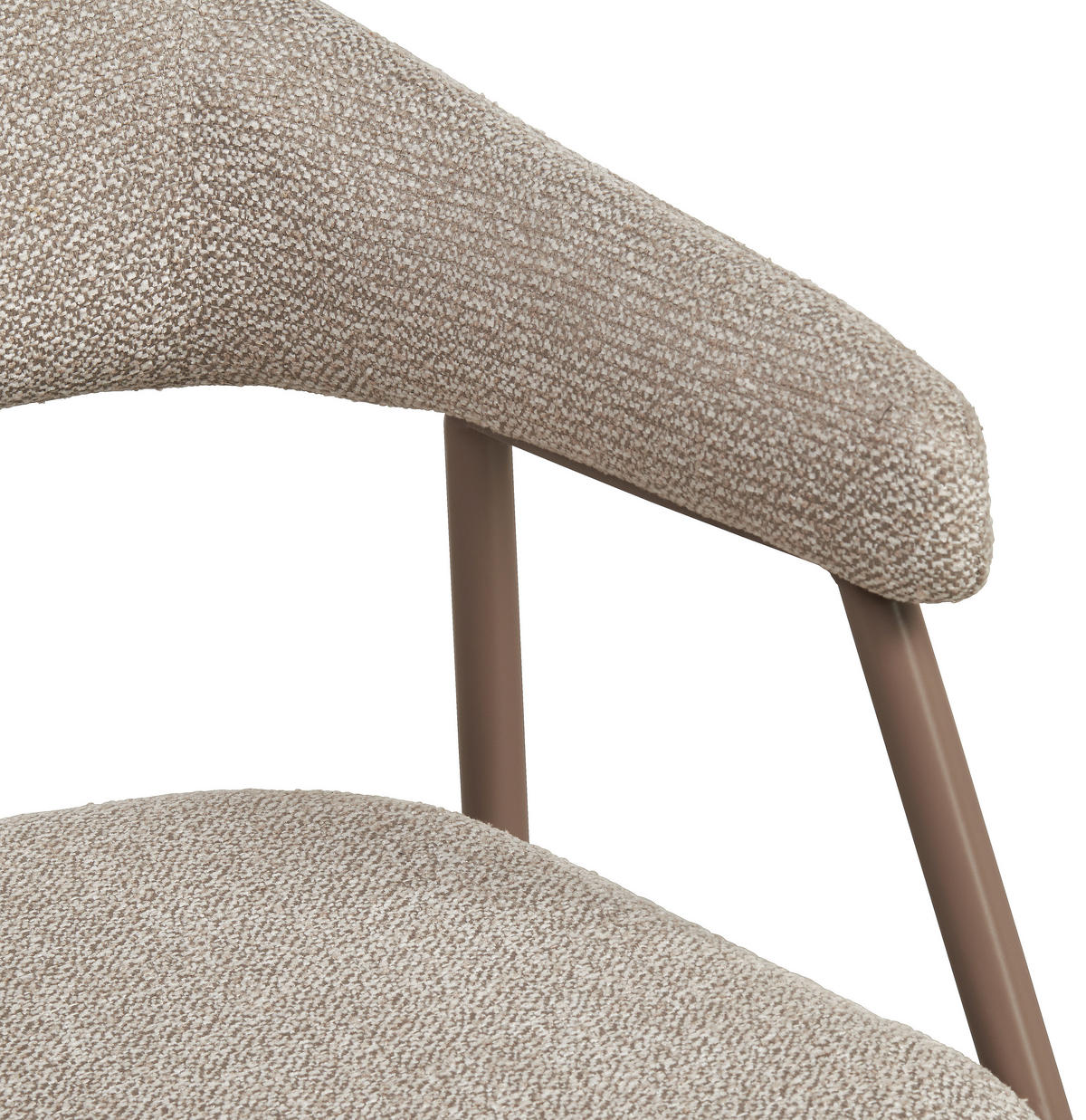 ARMLEHNSTUHL  in Eisen Webstoff  - Beige/Schwarz, MODERN, Textil/Metall (61/79/59cm) - MID.YOU