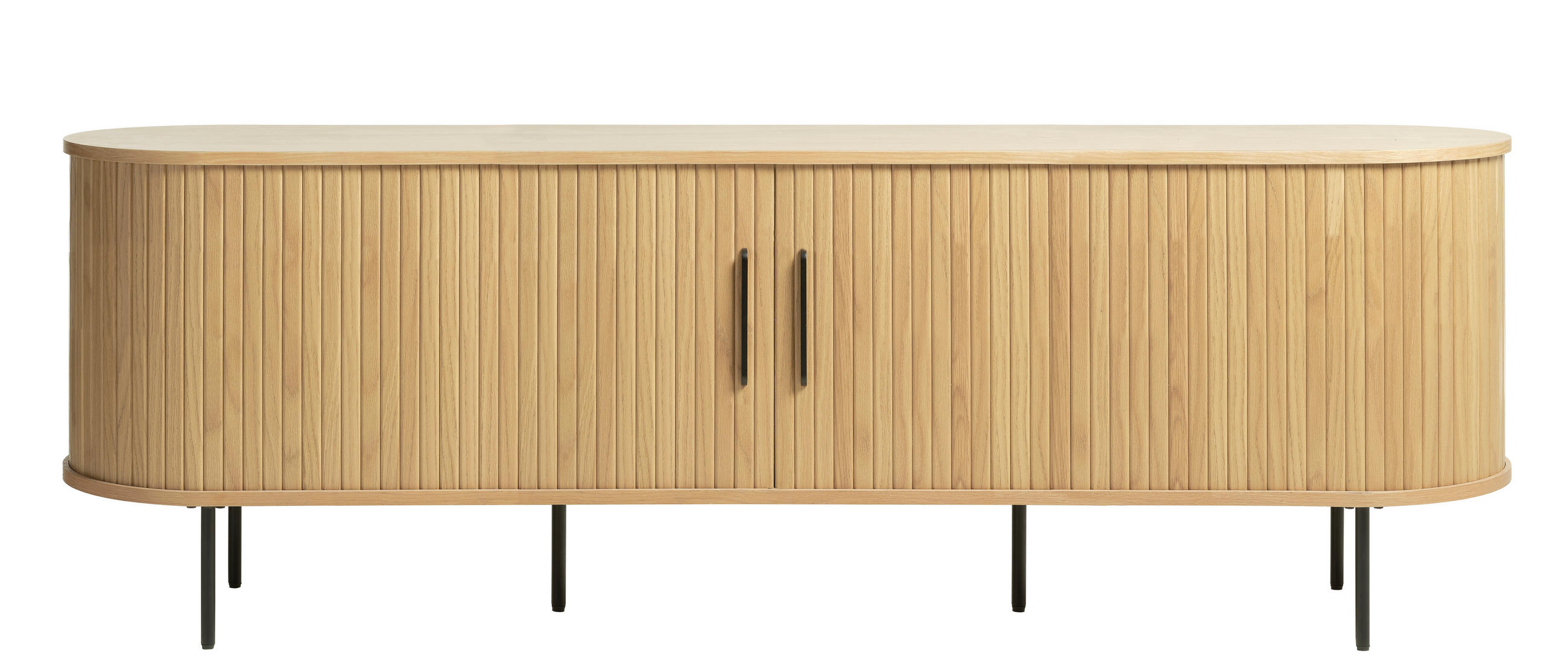 LOWBOARD  in 180/56/40 cm  - Eichefarben/Schwarz, Trend, Holz/Holzwerkstoff (180/56/40cm) - home24