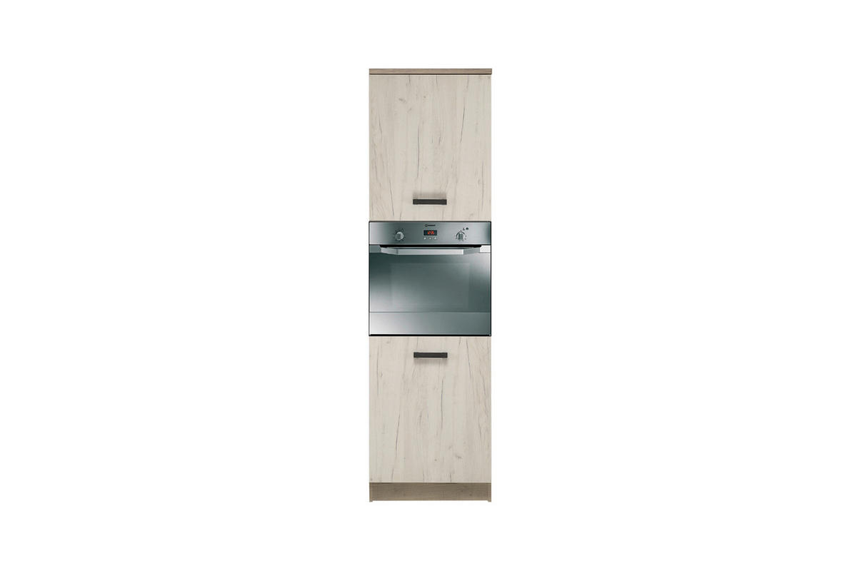 EDÉNYTÁROLÓ SZEKRÉNY - ezüsttölgy, Basics, faalapú anyag (60/217/58cm) - Carryhome