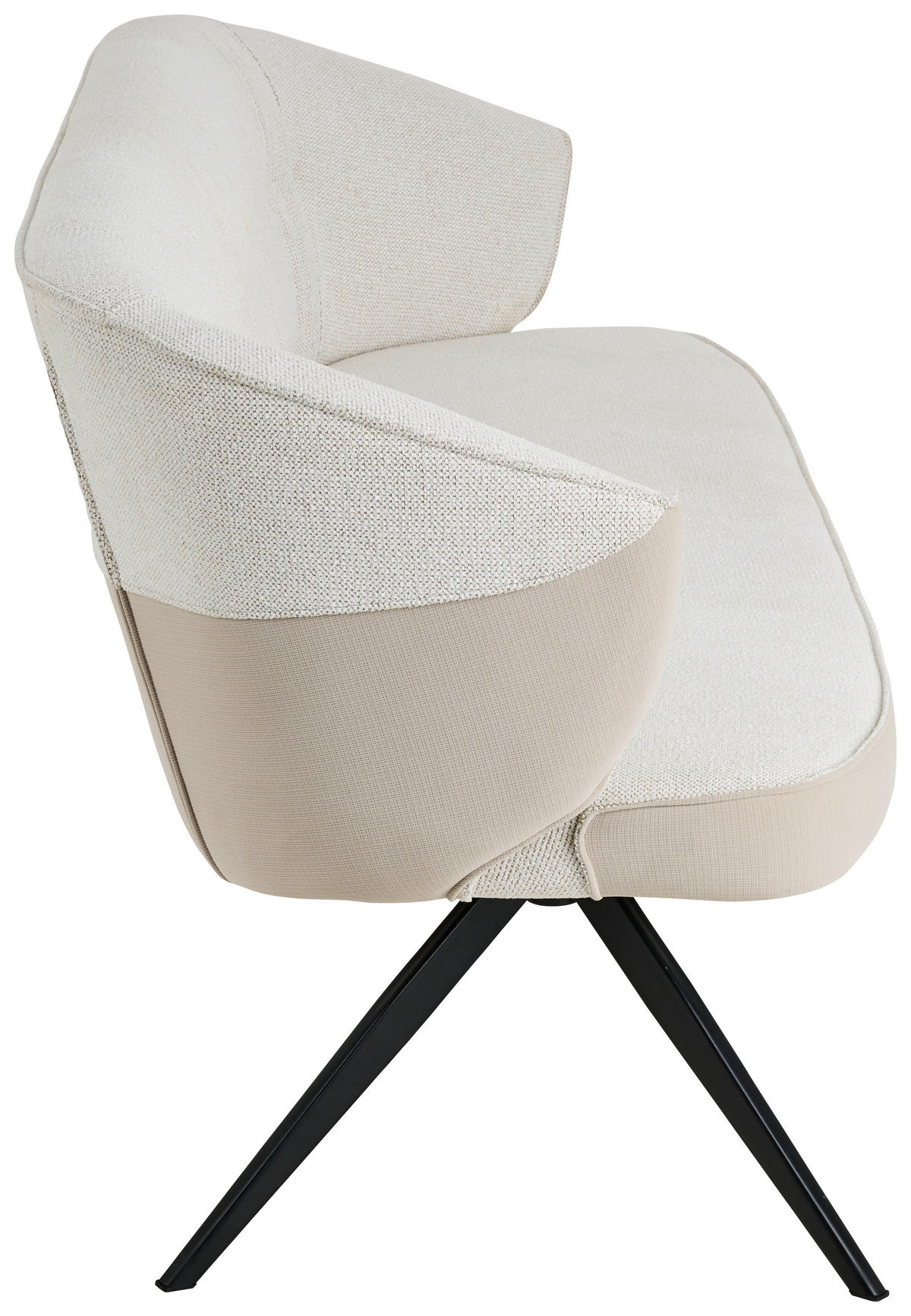 POLSTERBANK - Beige/Schwarz, LIFESTYLE, Holz/Textil (180/86/71cm) - Livetastic