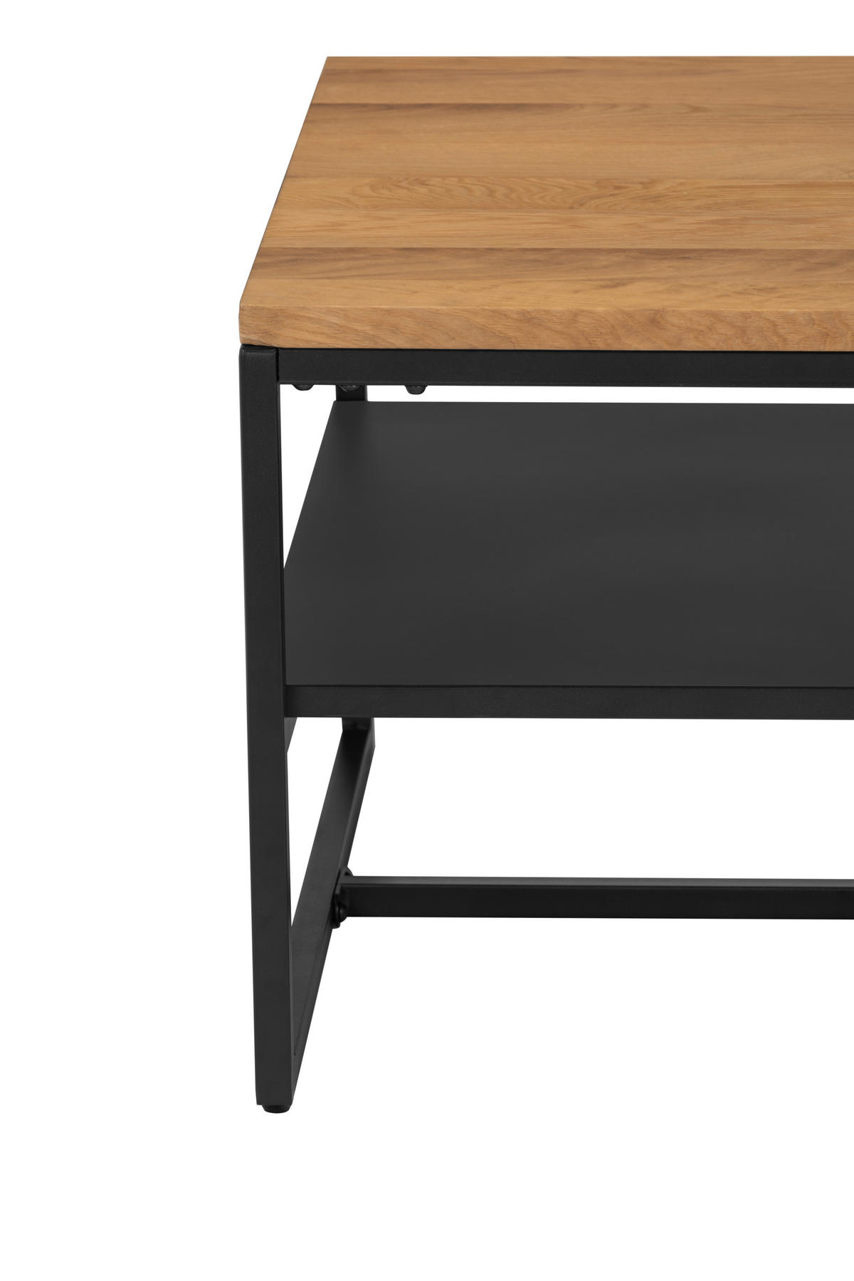 COUCHTISCH in Holz, Metall 70/70/45,5 cm  - Schwarz/Naturfarben, Design, Holz/Metall (70/70/45,5cm) - MID.YOU
