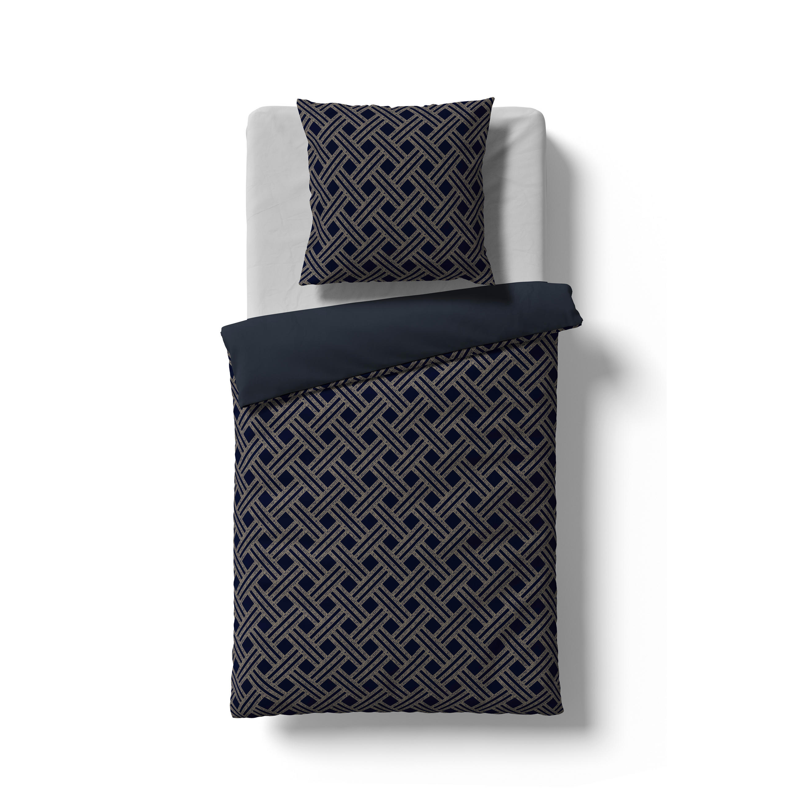 Fleuresse Bettwäsche Black Premium Damast Grau 200x200 cm