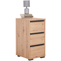 NACHTKÄSTCHEN in Anthrazit, Eichefarben  - Eichefarben/Anthrazit, Design, Holzwerkstoff/Kunststoff (40/79/48cm) - Carryhome