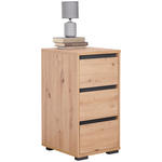 NACHTKÄSTCHEN in Anthrazit, Eichefarben  - Eichefarben/Anthrazit, Design, Holzwerkstoff/Kunststoff (40/79/48cm) - Carryhome