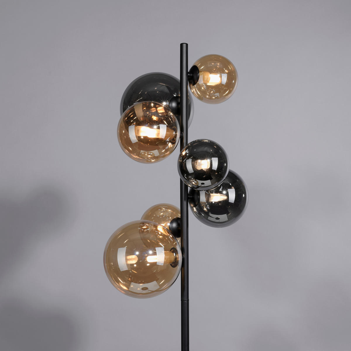 STOJACIA LED LAMPA, 35/35/155 cm - čierna, Trend, kov/plast (35/35/155cm)