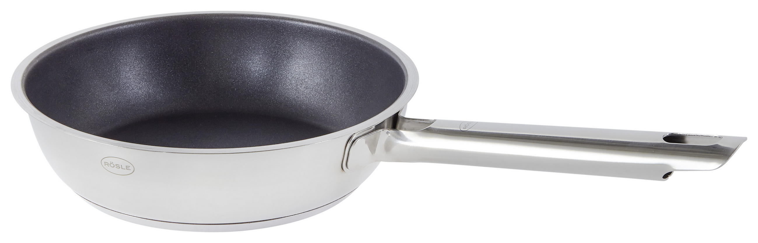 BRATPFANNE ELEGANCE 20 cm  - Edelstahlfarben/Schwarz, KONVENTIONELL, Metall (20cm) - Rösle