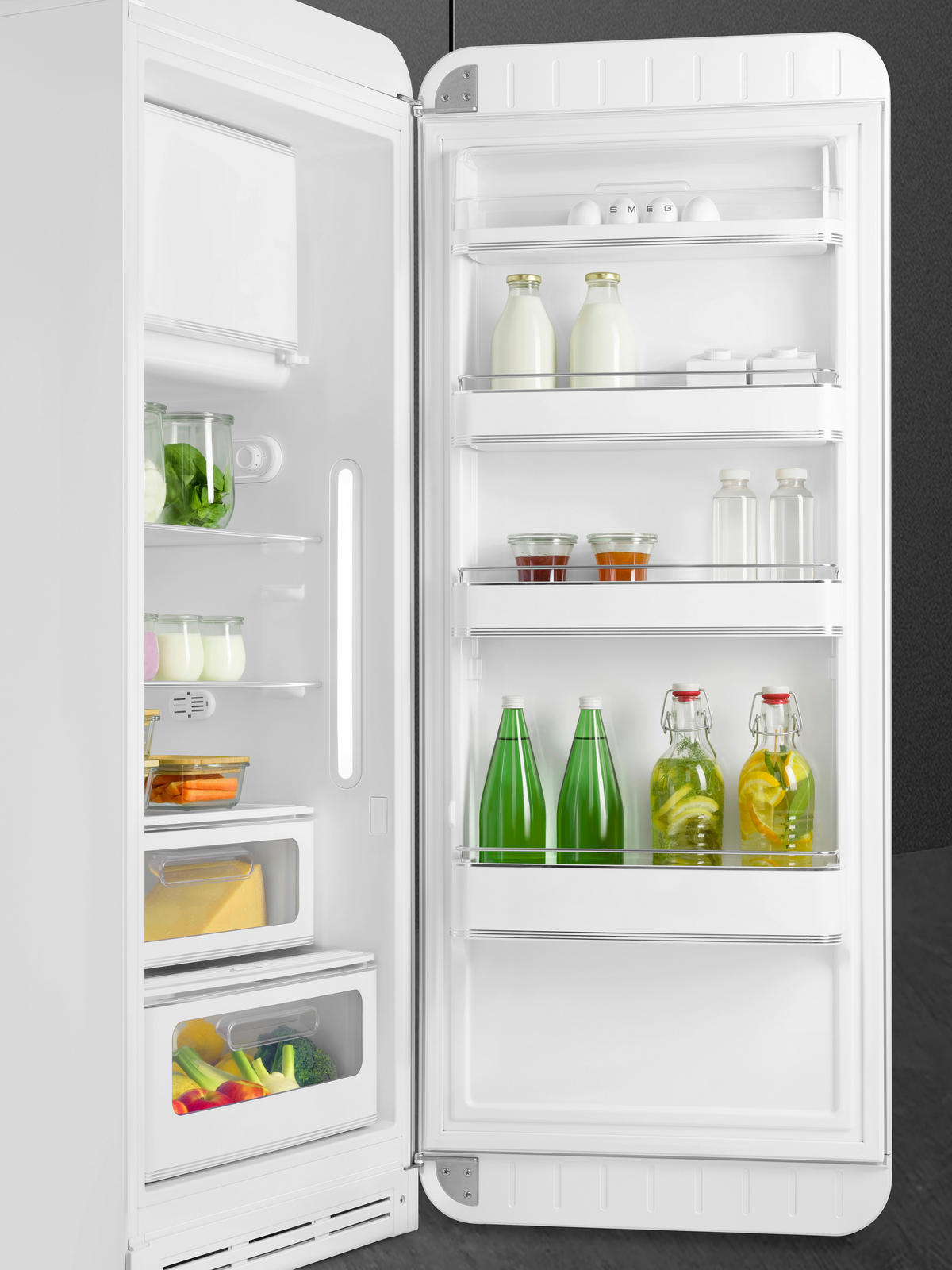 KÜHLSCHRANK 60,1/154/72,8 cm  - Weiss, Basics, Kunststoff/Metall (60,1/154/72,8cm) - SMEG