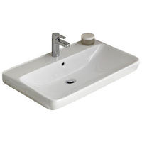 WASCHBECKEN 80,5/7/48,5 cm  - Weiß, Basics, Keramik (80,5/7/48,5cm) - Sadena