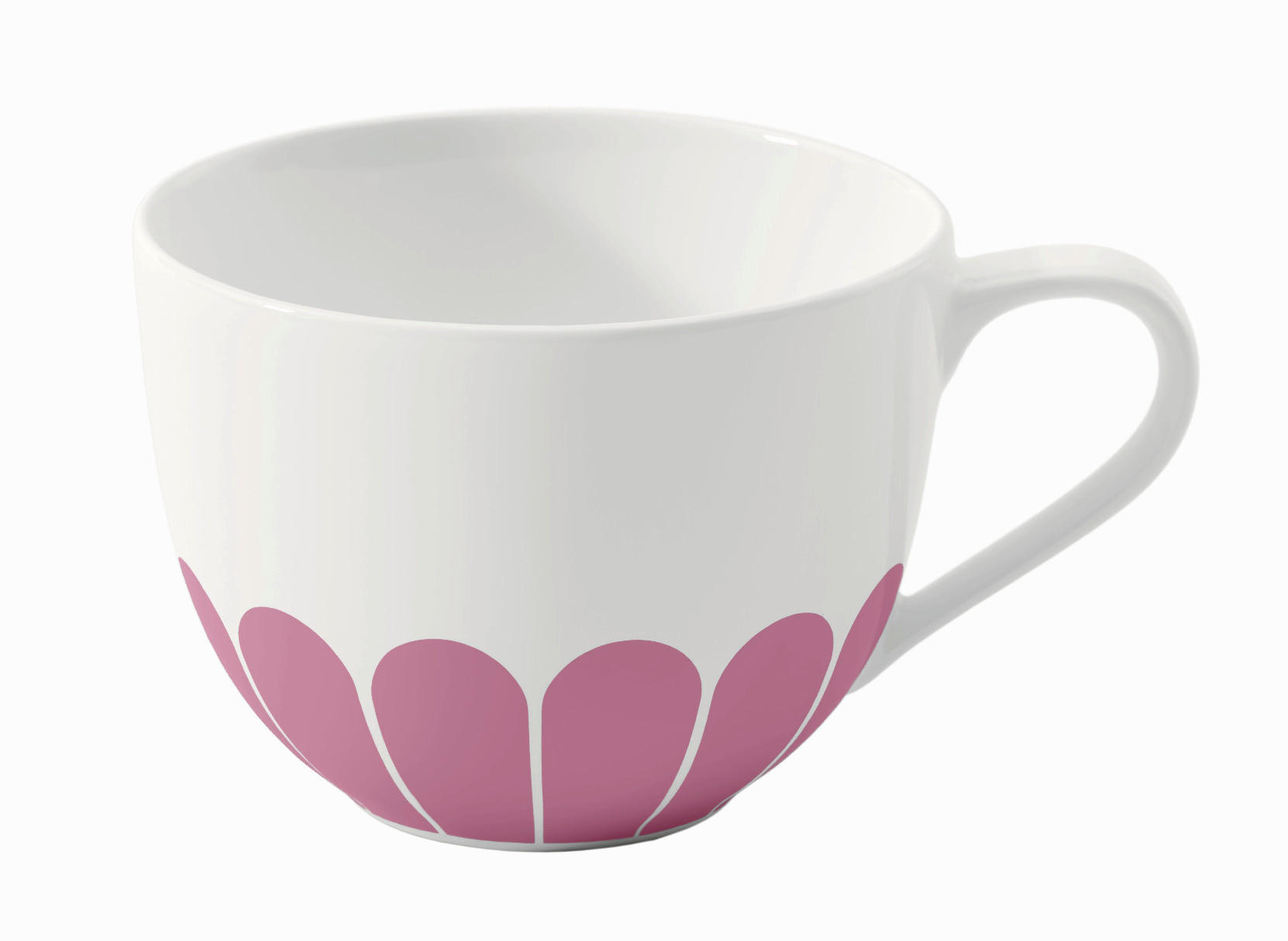 Villeroy & Boch Kaffeetasse Fleur Cassis Weiß, Magenta 8.5x6.5x11.5 cm