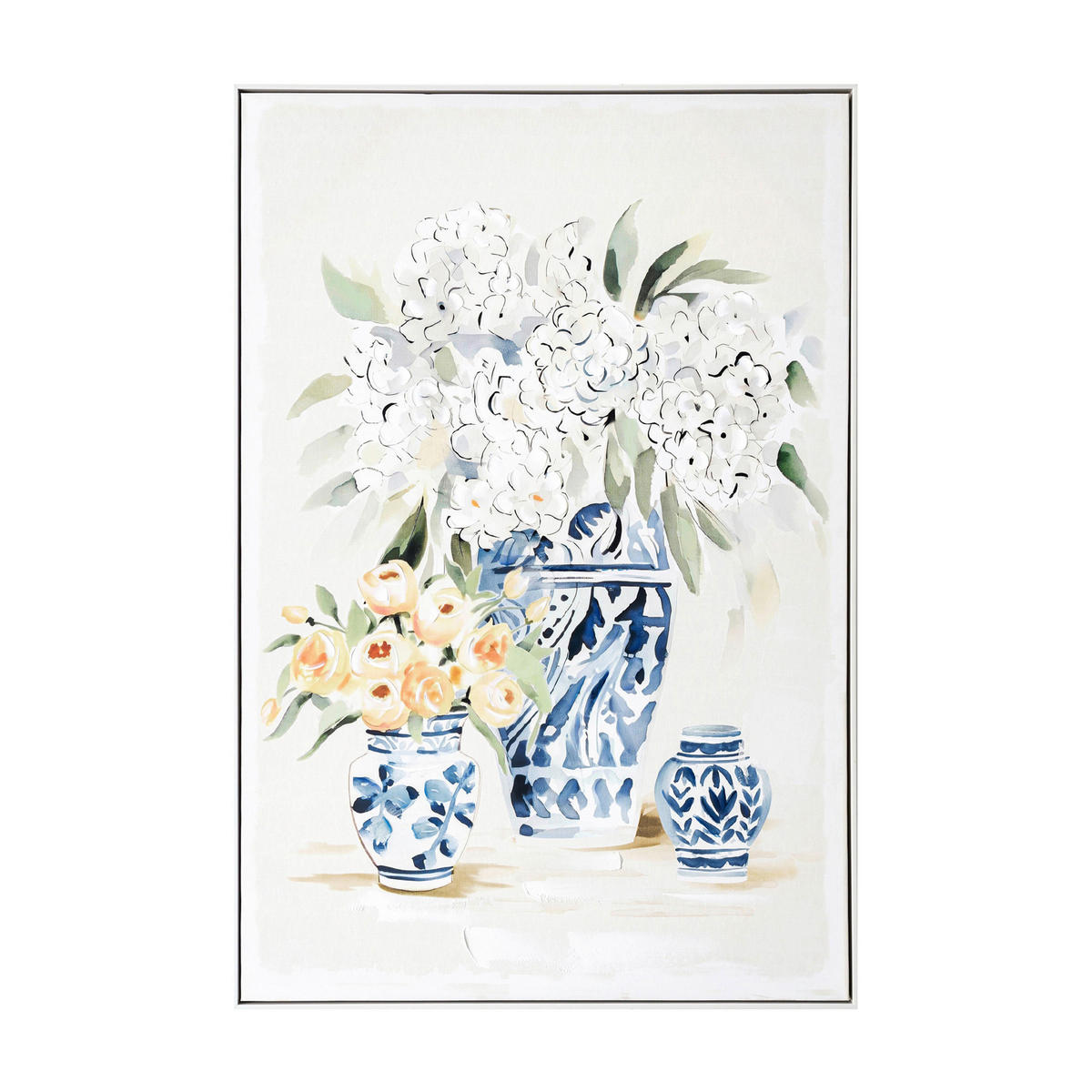 TISAK NA PLATNU     70/100 cm       - bijela/zelena, Natur, drvo/tekstil (70/100cm) - Monee