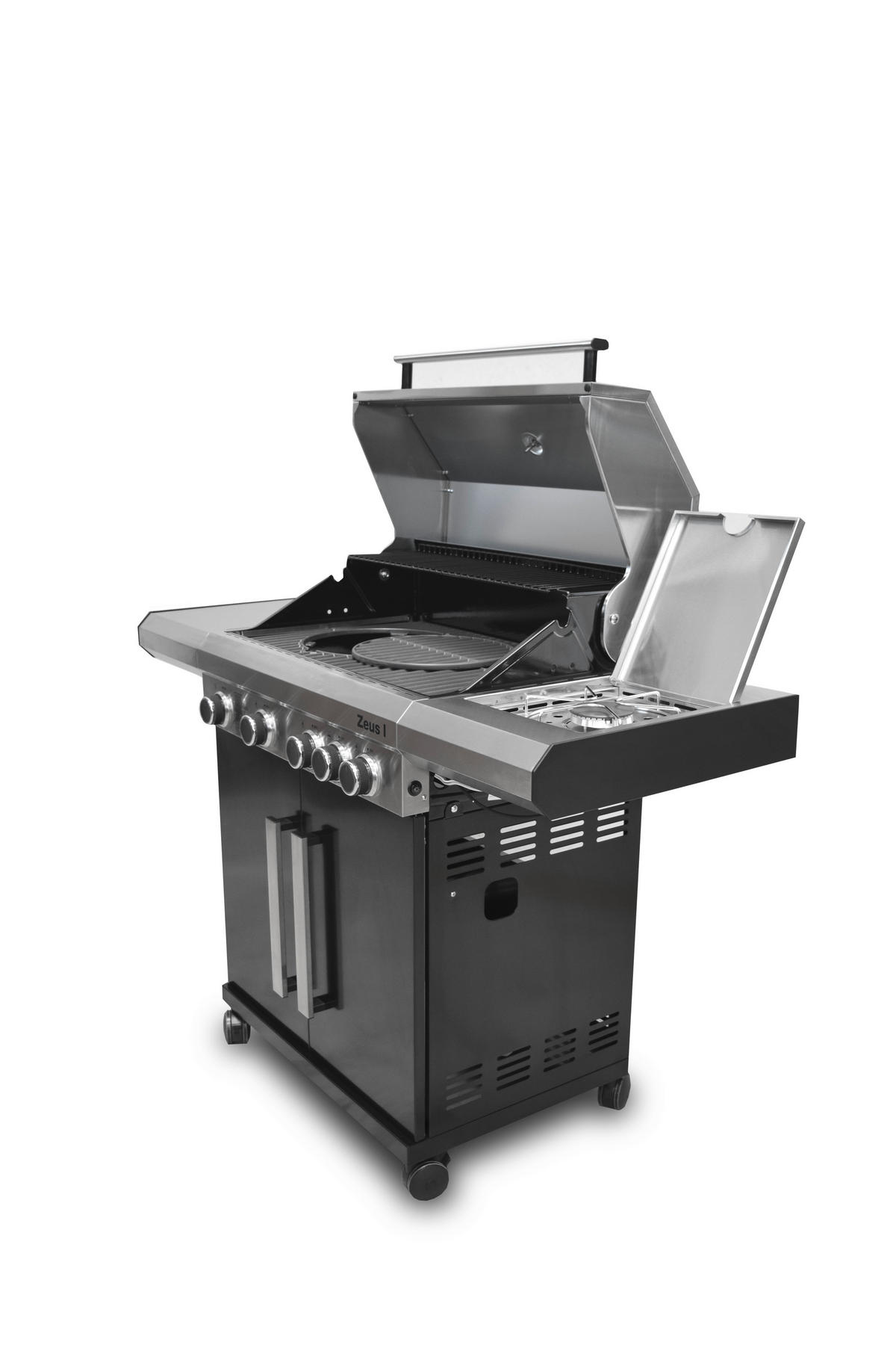 GASGRILL  Schwarz, Silberfarben  - Silberfarben/Schwarz, Basics, Metall (138/118/60cm) - Homeware