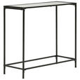 KONSOLENTISCH Schwarz  - Schwarz, Basics, Glas/Metall (80/30/70cm) - Xora