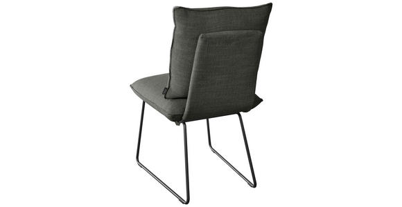 STUHL - Anthrazit/Schwarz, Design, Textil/Metall (51/90/70cm) - Dieter Knoll