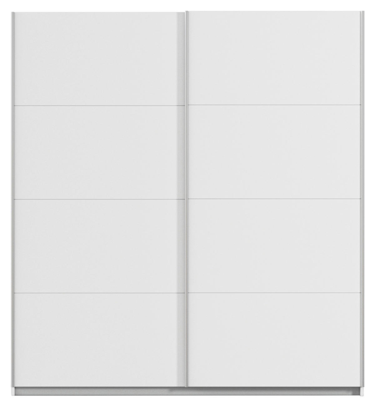 GARDEROB MED SKJUTDÖRRAR 181/197/61 cm 2-dörrar - vit/aluminiumfärg, Modern, metall/trämaterial (181/197/61cm) - Rauch Möbel