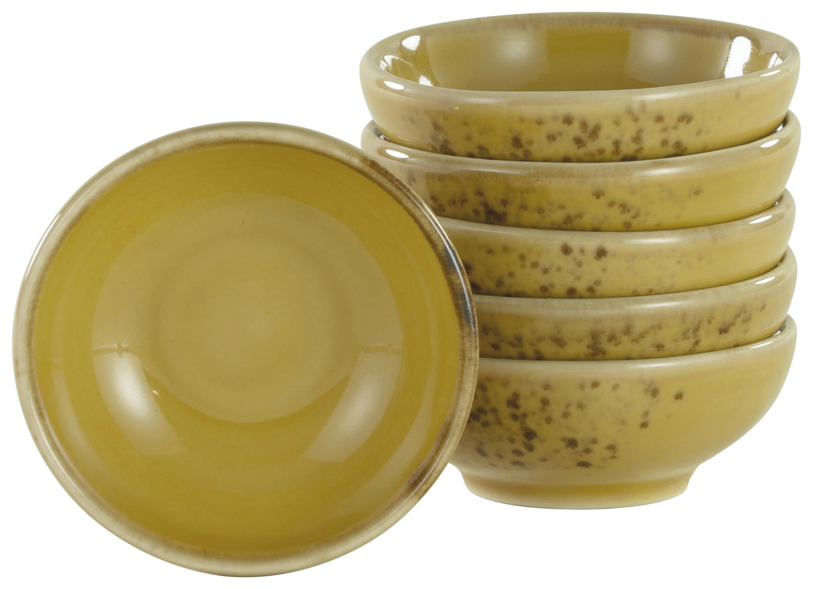 DIPSCHALENSET 8 cm  - Currygelb, Trend, Keramik (8cm) - Creatable