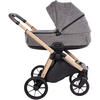 KINDERWAGENSET  Facetty  Poppy Mousse  - Beige/Grau, Design, Textil/Metall (104,5/62/94cm) - Jimmylee