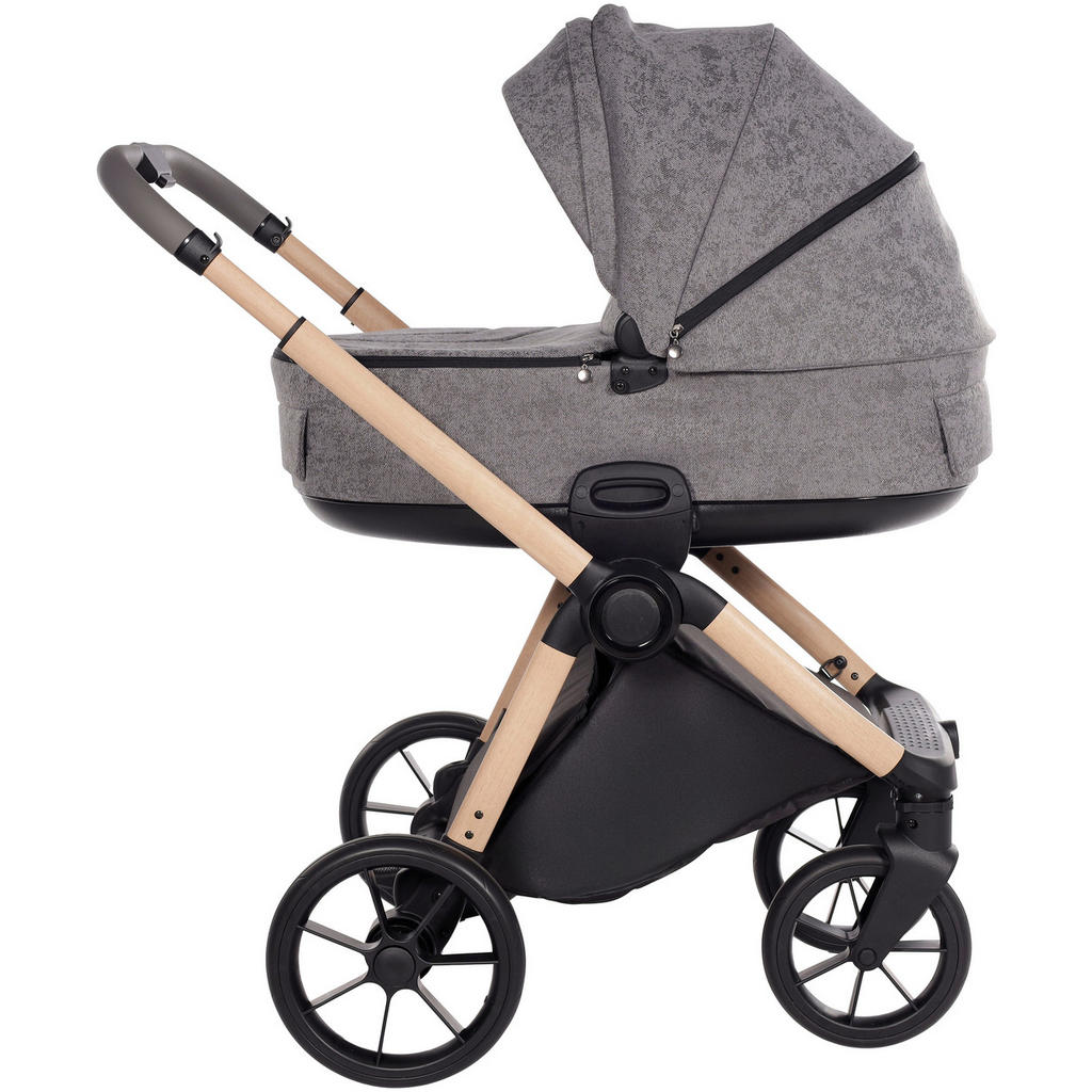 Thumbnail - Jimmylee Kinderwagenset Facetty, Grau, Textil, 3-teilig, 62x94x104.5 cm, EN 1888, Oeko-Tex® Standard 100, Made in Europe...