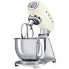 KÜCHENMASCHINE 50'S STYLE SMF02CREU  - Creme/Alufarben, Basics, Metall (40,2/37,8/22,1cm) - SMEG