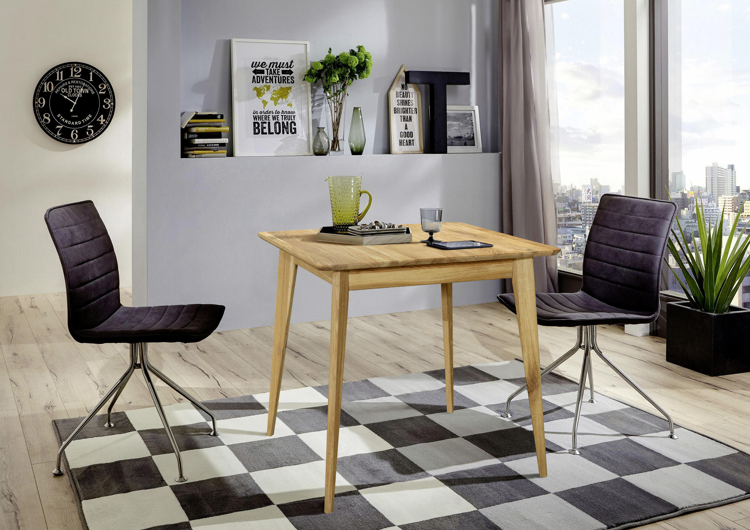 MATBORD i trä 80/80/76 cm - ekfärgad, Design, trä (80/80/76cm) - Carryhome