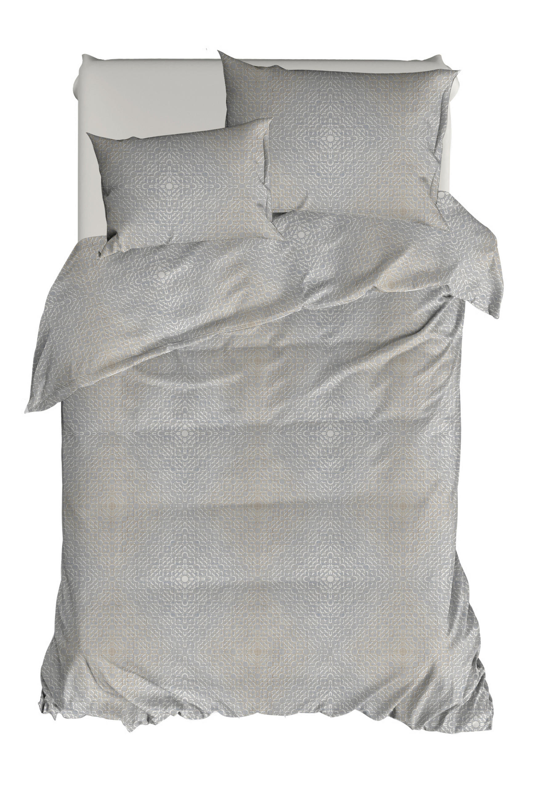 ÁGYNEMŰHUZAT-GARNITÚRA 140/200 cm  - ezüstszínű, Basics, textil (140/200cm)