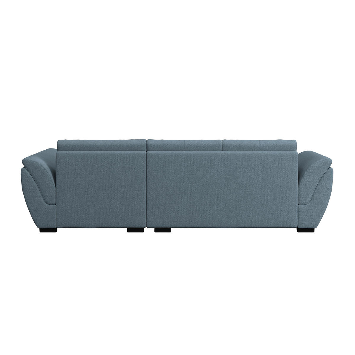 ECKSOFA Blau  - Blau/Schwarz, Konventionell, Textil (278/187cm) - MID.YOU