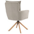 ARMLEHNSTUHL  Stoffauswahl, Sitzfläche 360° drehbar, automatische Rückholfunktion Cord  - Hellbraun/Buchefarben, Design, Holz/Textil (60/95/67cm) - Novel