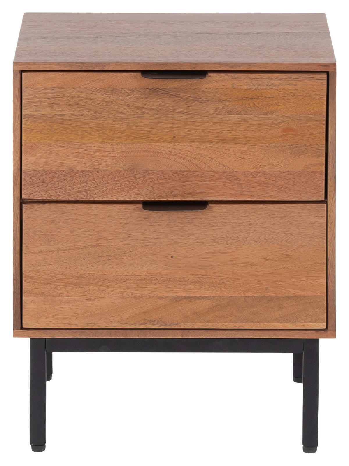 ÉJJELISZEKRÉNY keményfa mangófa natúr színű  - natúr színű/fekete, Modern, fém/fa (40/50/35cm) - MID.YOU