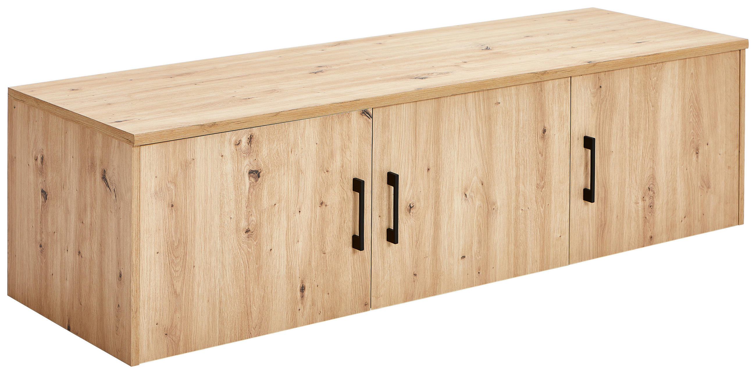 AUFSATZSCHRANK 157/43/54 cm   - Schwarz/Eiche Artisan, Basics, Holzwerkstoff/Metall (157/43/54cm) - Xora