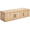AUFSATZSCHRANK 157/43/54 cm   - Schwarz/Eiche Artisan, Basics, Holzwerkstoff/Metall (157/43/54cm) - Xora