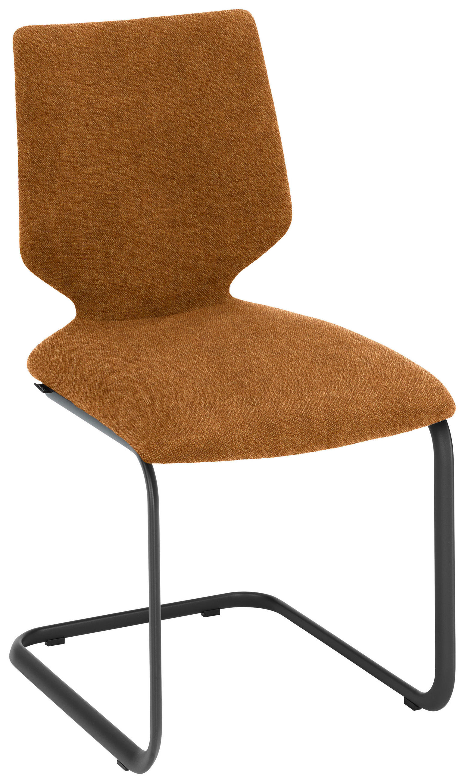 SCHWINGSTUHL  in Stahl Struktur  - Cognac/Anthrazit, Design, Textil/Metall (50/91/61cm) - Venjakob