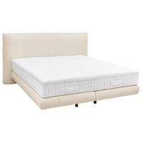BOXSPRINGBETT 180/200 cm  in Sandfarben  - Sandfarben/Schwarz, Design, Holz/Holzwerkstoff (180/200cm) - Dieter Knoll