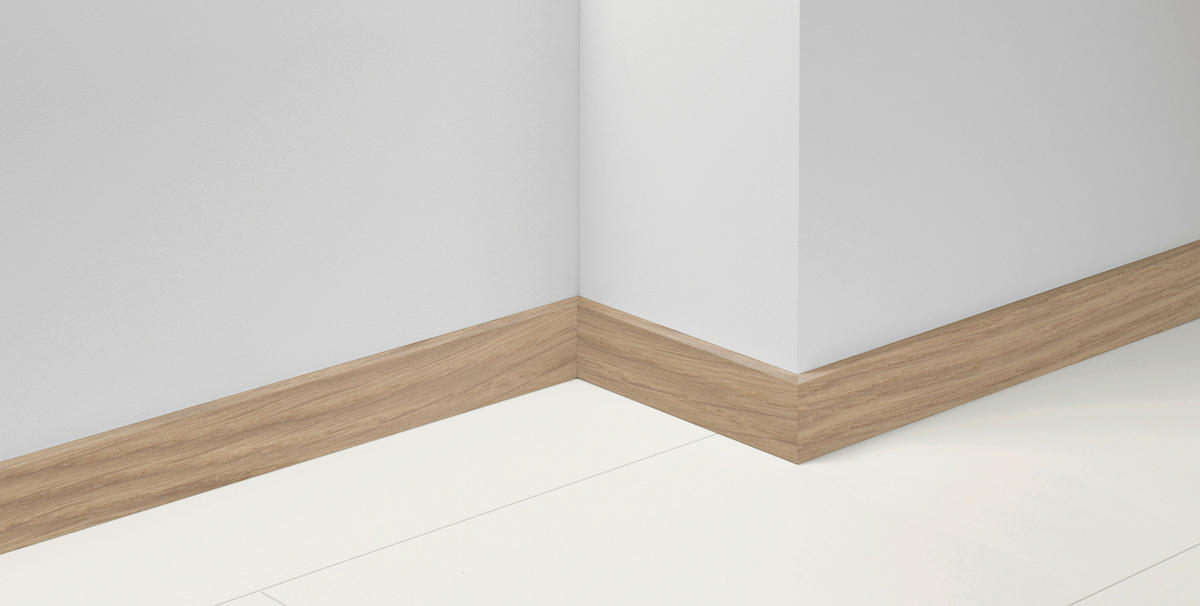 SOCKELLEISTE - Hellbraun/Eichefarben, Basics, Holzwerkstoff (220/1,65/7cm) - Parador