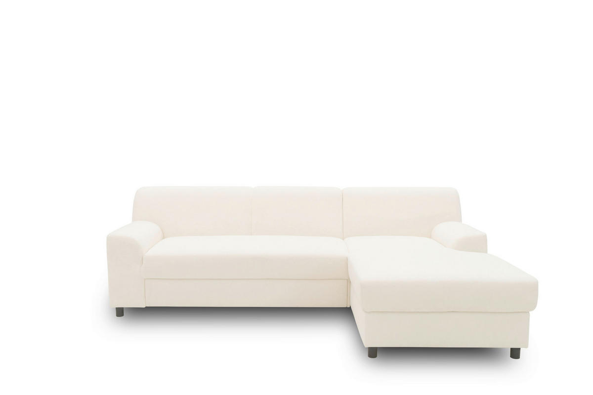 ECKSOFA CAPRI 2 Creme Mikrofaser Zierkissen  - Creme/Schwarz, Basics, Kunststoff/Textil (241/146cm) - MID.YOU