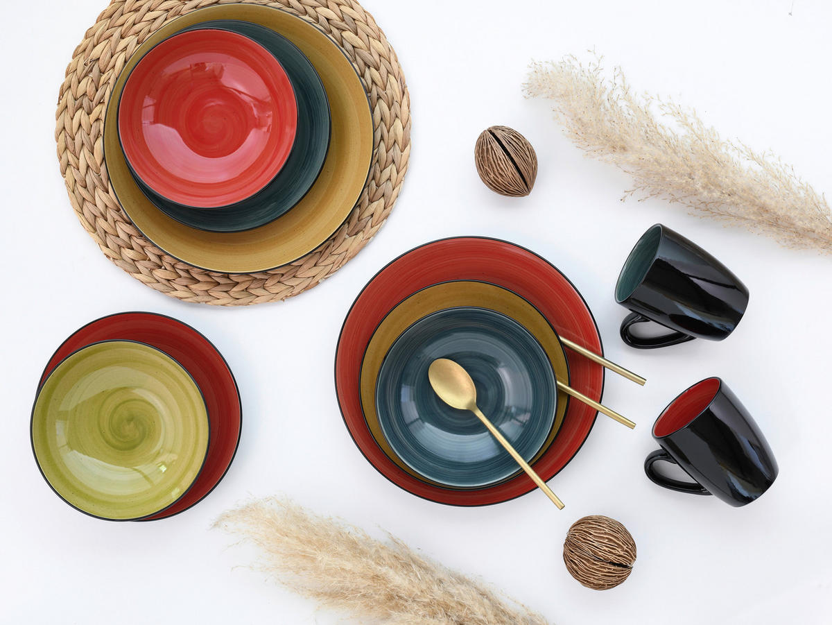 KOMPLETT SERVIS 16 delar  - multicolor, Modern, keramik (32,5/31/31cm) - Creatable