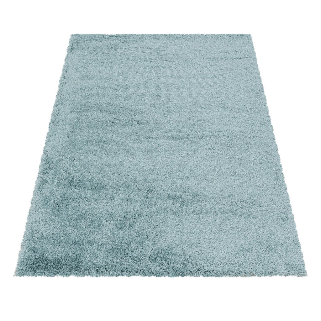 Thumbnail - Hochflorteppich Fluffy, Blau, Textil, Uni, rechteckig, 280x370 cm, Oeko-Tex® Standard 100, für Fußbodenheizung geeignet,...