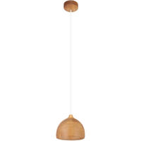 HÄNGELEUCHTE Acorn 17.5/90-140 cm  - Erlefarben/Weiß, Natur, Holz (17.5/90-140cm)