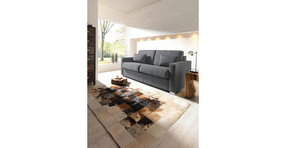 SCHLAFSOFA in Webstoff Grau - Chromfarben/Grau, KONVENTIONELL, Metall (188/86/97cm) - Novel