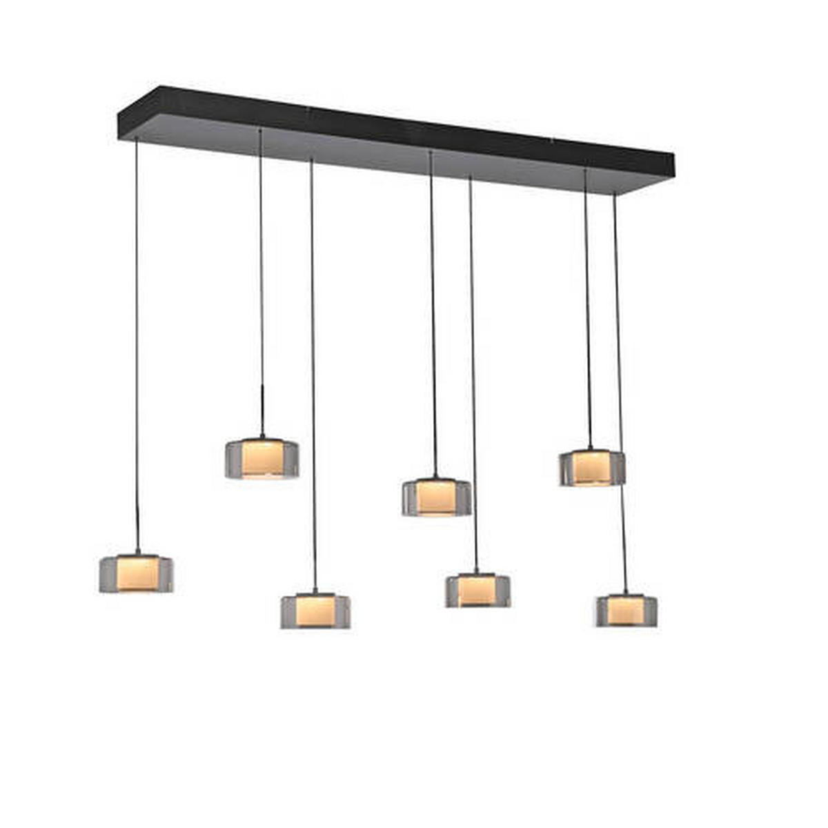 ZÁVĚSNÉ LED SVÍTIDLO, 126/21/180 cm  - černá, Design, kov/plast (126/21/180cm)