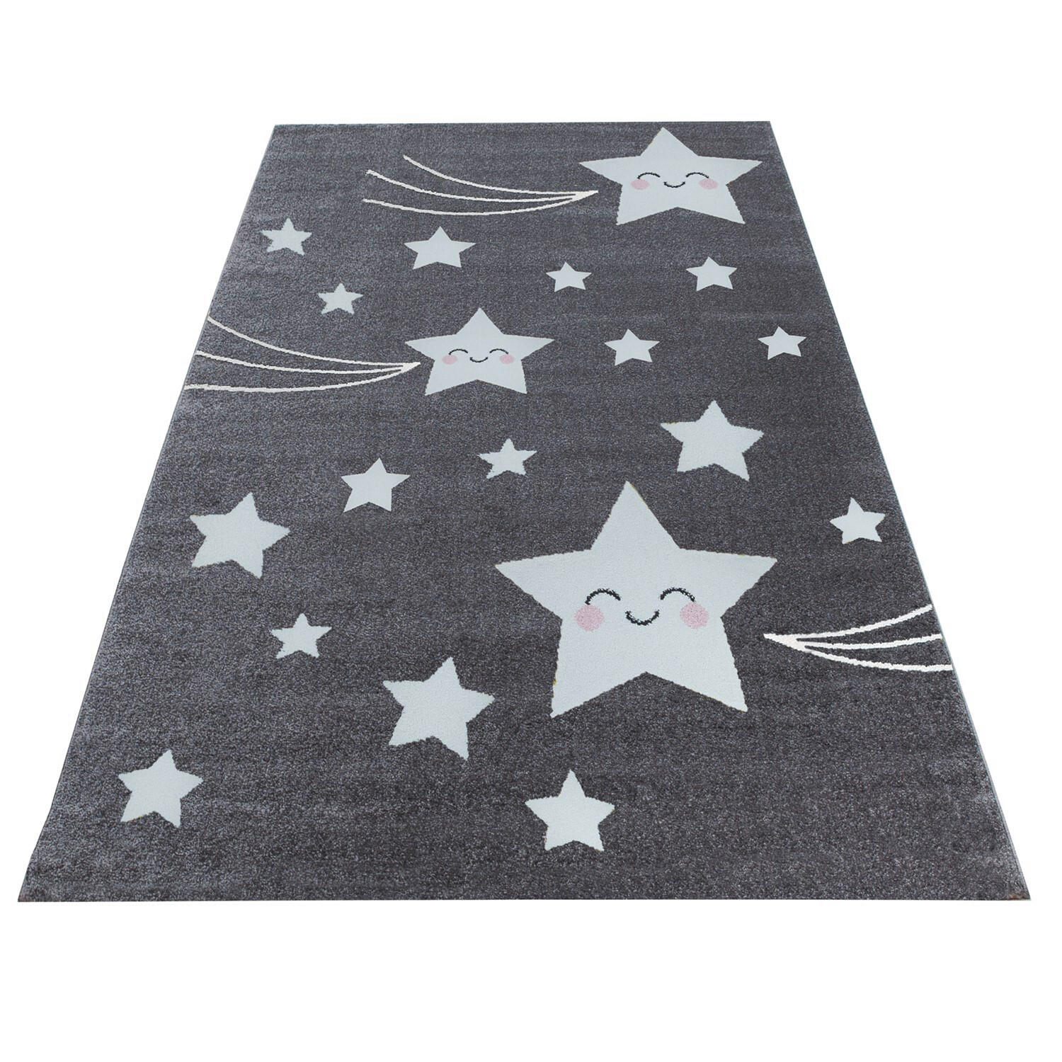 BARNMATTA 80/150 cm Kids 610  - vit/grå, Trend, textil (80/150cm) - Ben'n'jen