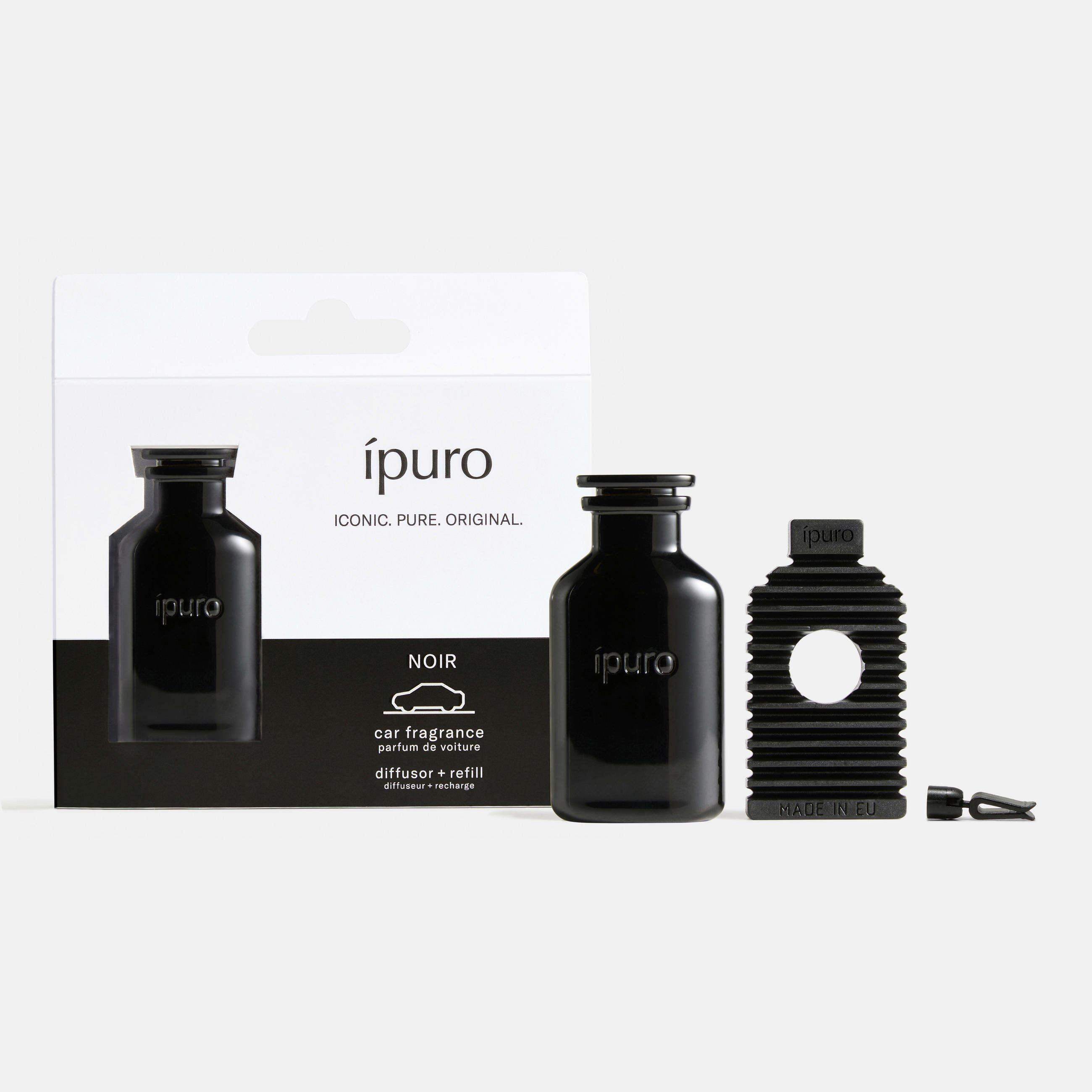 OSVIEŽOVAČ VZDUCHU DO AUTA - čierna, Basics, plast (0,3/1,2/1,2cm) - Ipuro