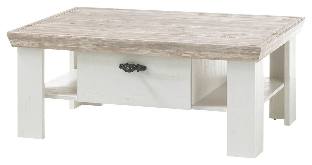 COUCHTISCH 109/69/45 cm Pinienfarben, Hellbraun  - Hellbraun/Schwarz, Design, Holzwerkstoff/Metall (109/69/45cm) - MID.YOU