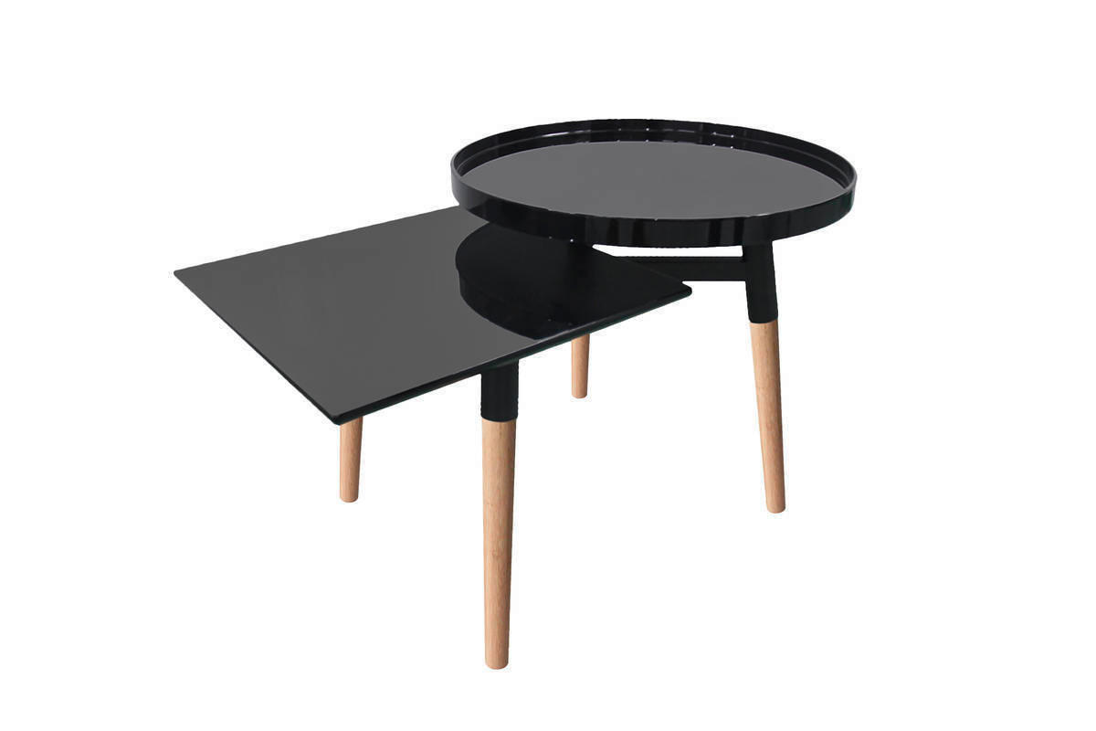 BEISTELLTISCH in Holz, Metall, Holzwerkstoff 49,5/77/46 cm  - Schwarz/Braun, Basics, Holz/Holzwerkstoff (49,5/77/46cm) - Kayoom